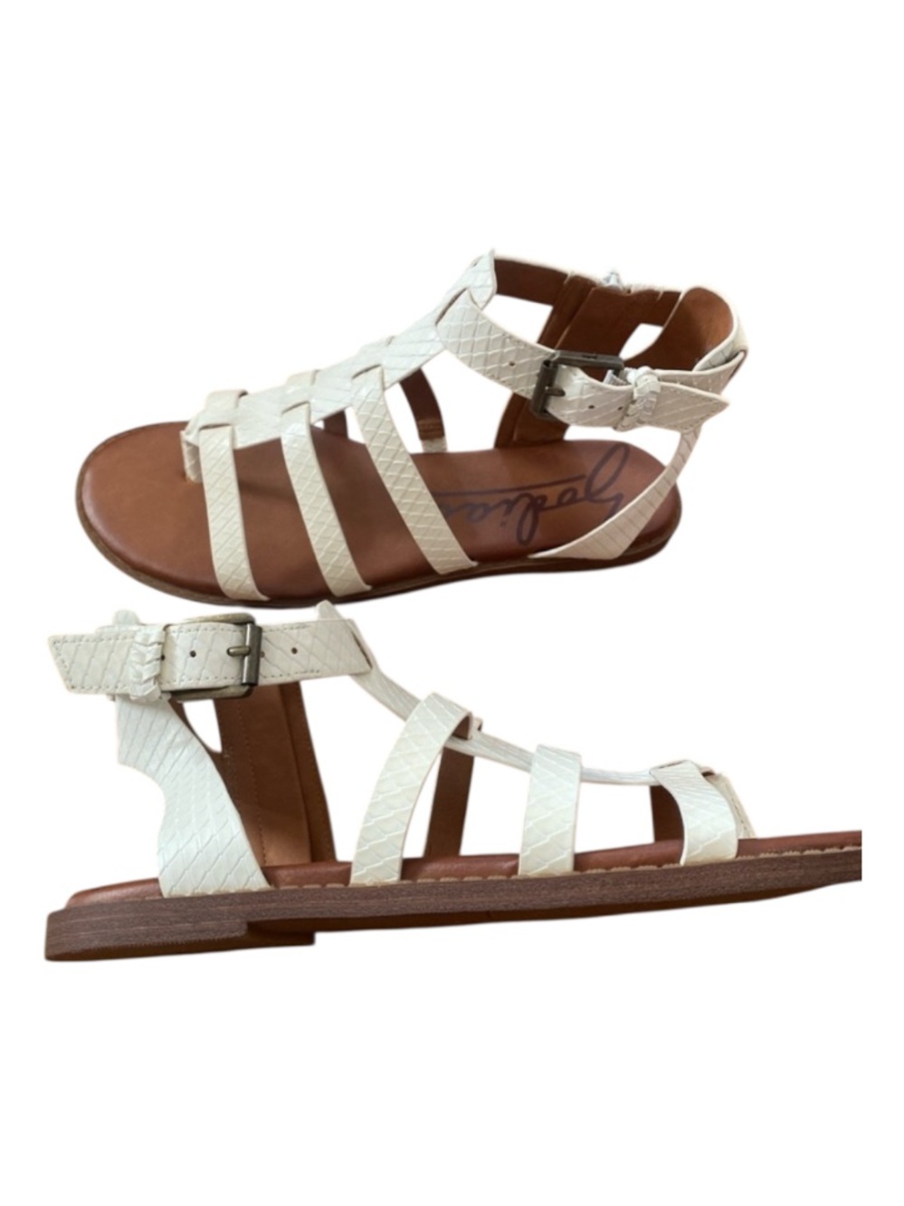 Zodiac Calypso White Gladiator Sandals NIB Strappy Flat Size 7
